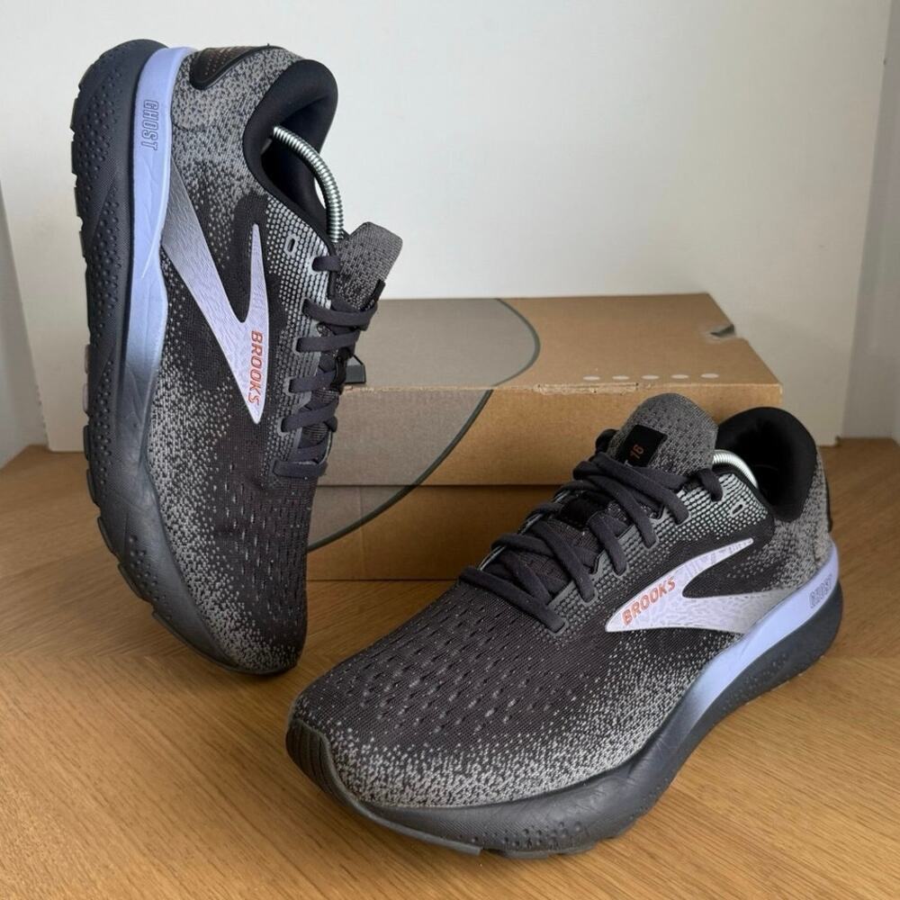 Brooks Ghost 16 Ebony/Lavender/Copper Women Running Sneakers- SZ 11